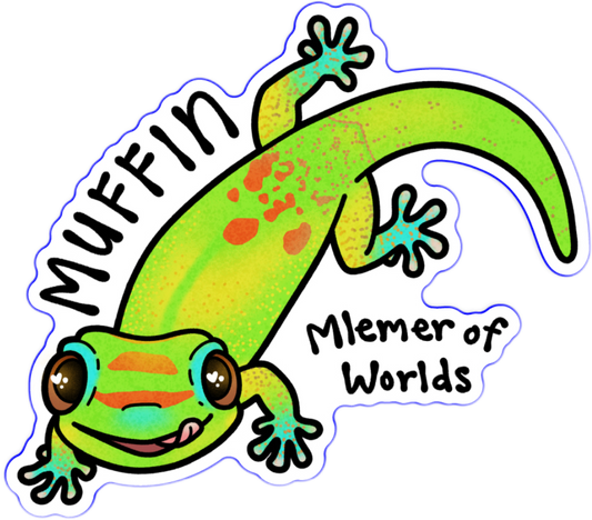 Muffin, Mlemer of Worlds Vinyl Sticker