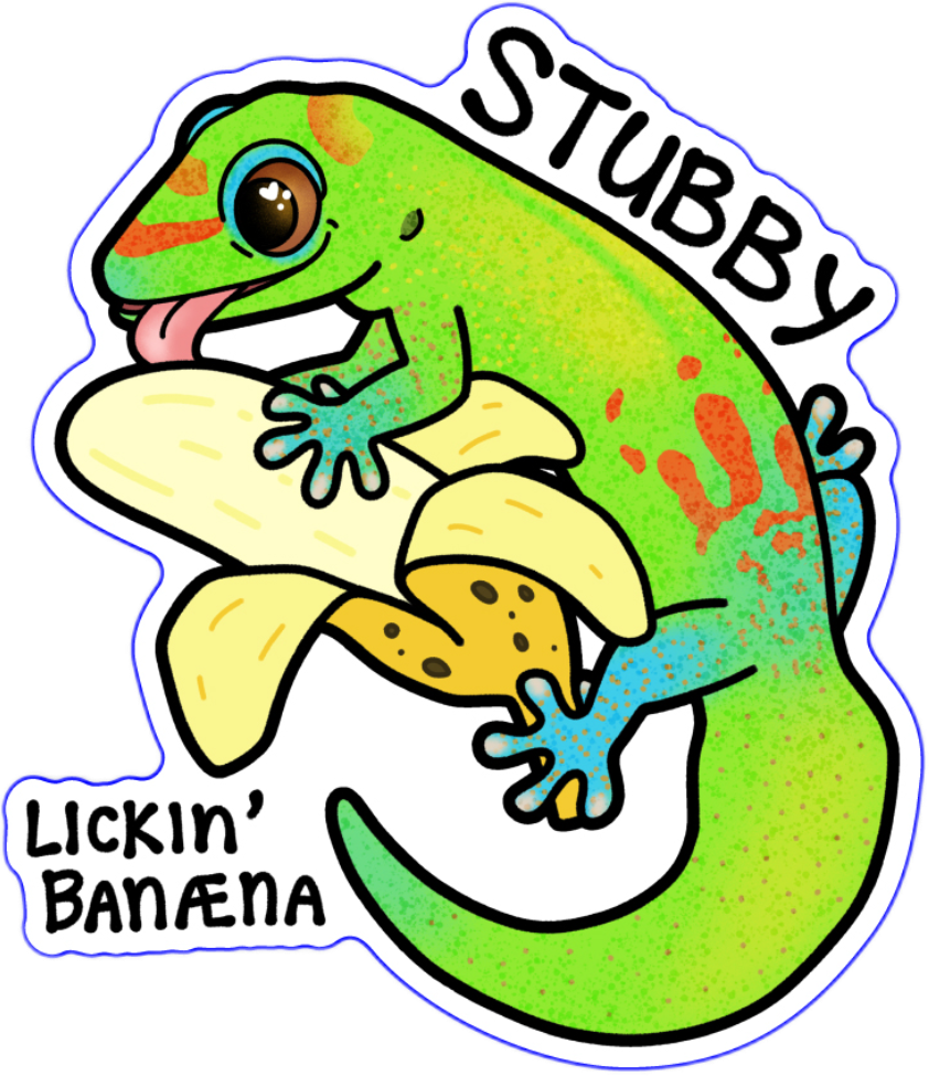 Stubby, Lickin' Banæna Vinyl Sticker